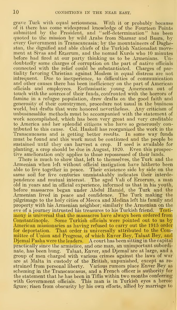 NurtureIsNature's tweet photo. General Harbord Ermeni Soykırımını Açıkça Kabul Etti:
"Katliamların her zaman İstanbul'dan emredildiğine dair tanıklıklar evrenseldir."
"1915 sürgün emri evrensel olarak, Enver Bey, Talat Bey ve Cemal Paşa'nın liderleri olduğu İttihat ve Terakki Cemiyeti'ne atfedilmektedir."
"Katliamlar ve tehcirler, 1915 baharında belirli bir sistem dahilinde organize edildi; askerler kasaba kasaba dolaşıyordu."
"Genç erkekler önce her köydeki hükümet binasına çağrıldı ve ardından dışarı çıkarılarak öldürüldü."
"Irka yönelik bu toptan teşebbüs sonucu ölenlerin sayısı 500.000 ile bir milyondan fazla arasında tahmin edilmektedir; olağan rakam 800.000 civarındadır."
"Açlık, tifo ve dizanteri, yol kenarlarında binlerce ölüyü geride bıraktı."