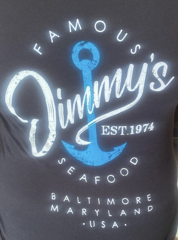 My sis knows I love Jimmy’s <a href="/JimmysSeafood/">Jimmy’s Famous Seafood</a> She bought some merch for me to sport😎