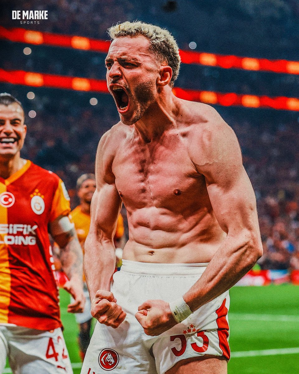 😤🇹🇷 Barış Alper Yılmaz after scoring for Galatasaray against rivals Fenerbahçe. 💪 (<a href="/demarkesports/">De Marke Sports</a>)