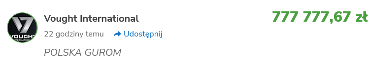nie wierzę że nawet vought wpłaciło na tę zbiórkę
i jeszcze nawet po polsku napisali 😭😭😭
szczerze naprawdę mega!!!!! 🤯🤯