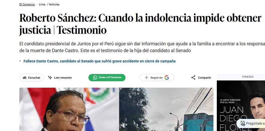 JairSaq_'s tweet photo. 🚨Esto es grave. La hija del profesor y escritor Dante Castro informa que ni Juntos por el Perú ni Roberto Sánchez dan información del chofer responsable de la muerte de su padre, candidato de JP.https://t.co/NzI7B7e0s5 https://t.co/PaJm9S0j2D