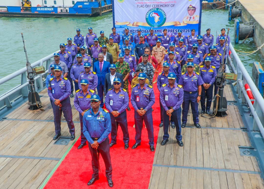 toluogunlesi's tweet photo. Another year, another Obangame Express #OE26. The largest annual maritime security exercise in West Africa, led by @USAfricaCommand X @USNavyEurope.
Nigeria hosted the 2023 edition. This year’s is being hosted by Cameroon.
In addition to an opening ceremony on th host country, OE comprises multiple events across the Gulf of Guinea and Southern Atlantic.
Nigeria today flagged off its participation in OE, aboard NNS IKENNE.
@NigerianNavy will take part from 26 to 30 April 2026, deploying 9 ships, 2 helicopters, and the SBS.
Other agencies such as @ndlea_nigeria @CustomsNG @officialEFCC @nigimmigration also taking part alongside the Navy.
