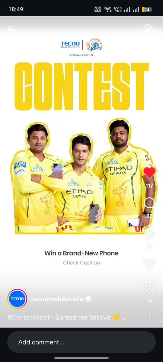 Sus_mita_'s tweet image. Spotted  &amp;amp; Here is My Screenshot ✅ 

#CSK #WhistlePodu  #TECNOMobile
@TecnoMobileInd 🫶💖

Tag:-
@sahid_Tweet
@RubinaOP
@vira_tians
@evana721
@HelloSamim