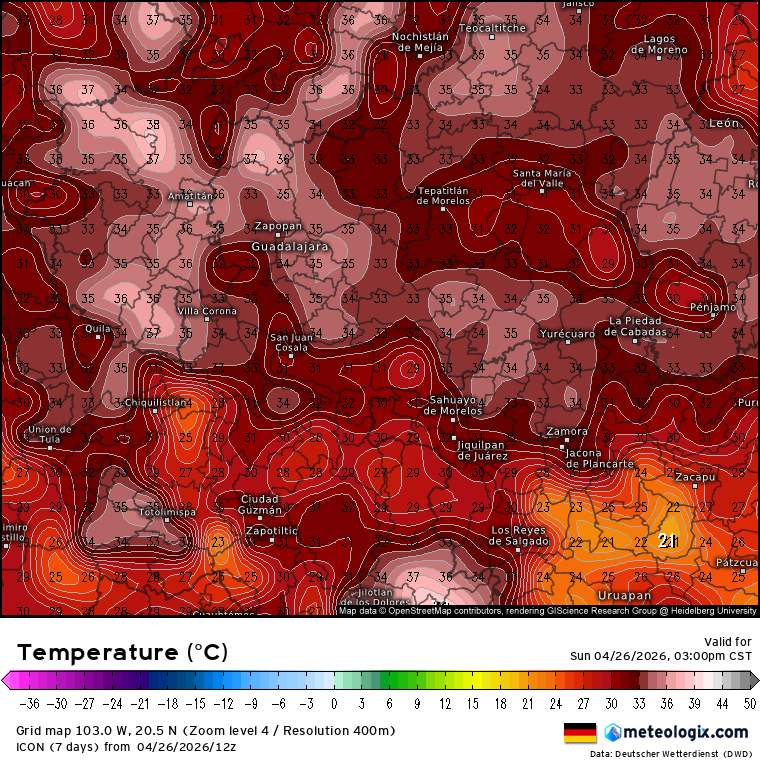 augustpeztutu's tweet photo. Buena tarde Guadalajara 🥵

Sistema de alta presión, estará favoreciendo incremento en el alza de las temperaturas máximas en el área metropolitana 📈
Infografía explica su funcionamiento 🤓

Este domingo se espera máxima de hasta 35°C  en GDL🌡️ https://t.co/2zVy4HR3qW