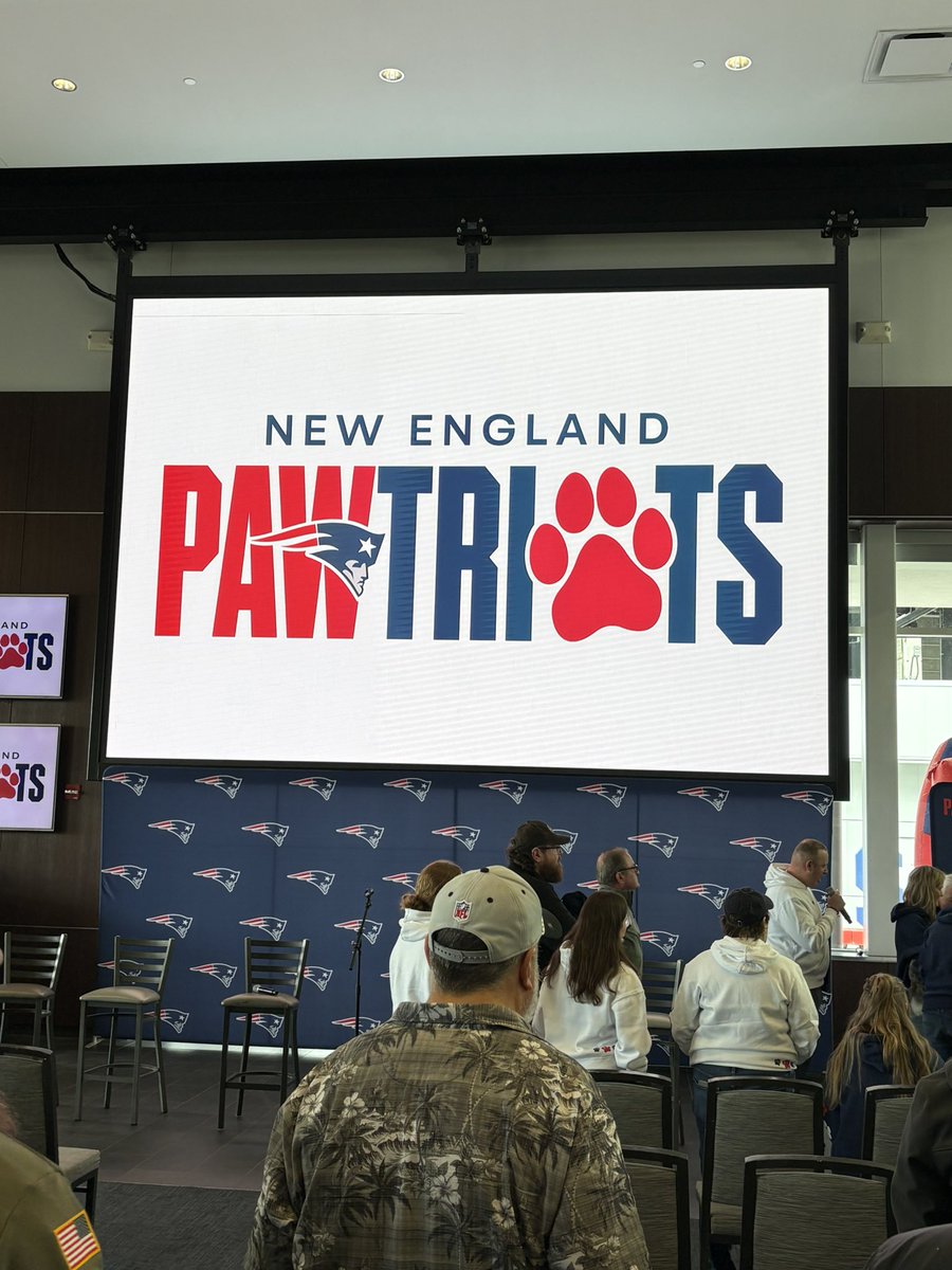 DarrinUtynek's tweet photo. What a GREAT DAY! @pawsforpatrick participated in the @Patriots Foundation - 2026 NFL Draft Pawtriots event!  As our partnership grows, so does our impact. 

Special thanks to Robert &amp; Dr. Dana Kraft for their hospitality &amp; vision - bringing so many great organizations together! https://t.co/N9R7EDDbCm
