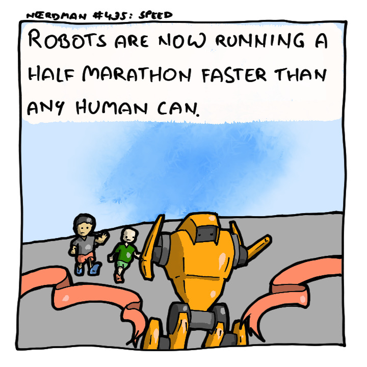noerd_man's tweet photo. But who taught the machines to run a half marathon instead of doing the dishes? https://t.co/g7sEf75ItZ