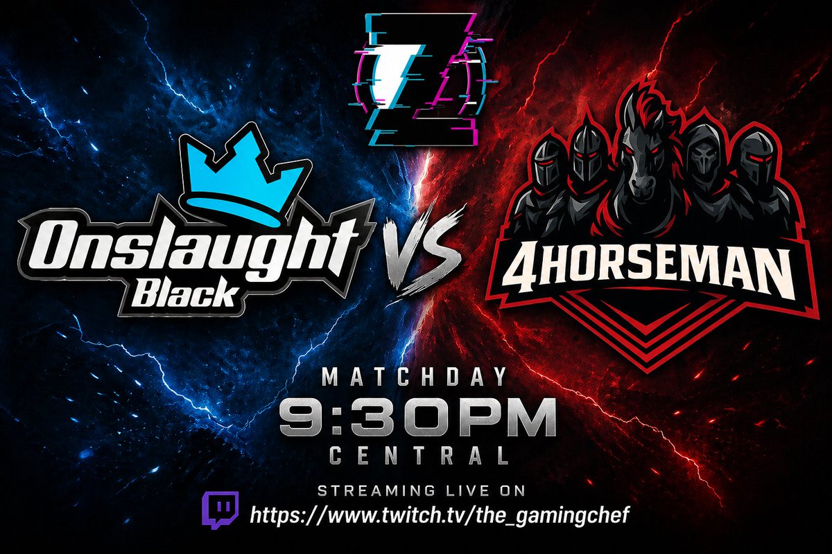 GG_Onslaught's tweet photo. โ๏ธ MATCHDAY โ๏ธ
Onslaught Black ๐ 4Horseman
ZGL League battle goes LIVE tonight.
โฐ 9:30PM CT
๐บ https://t.co/WlG723JeQ0
Two squads. One outcome. No excuses.
Pull up and watch it unfold. ๐
#ZGL #CallOfDuty #CDLChallengers #Esports #GamingCommunity #GamerLife #gaming #competitivegaming