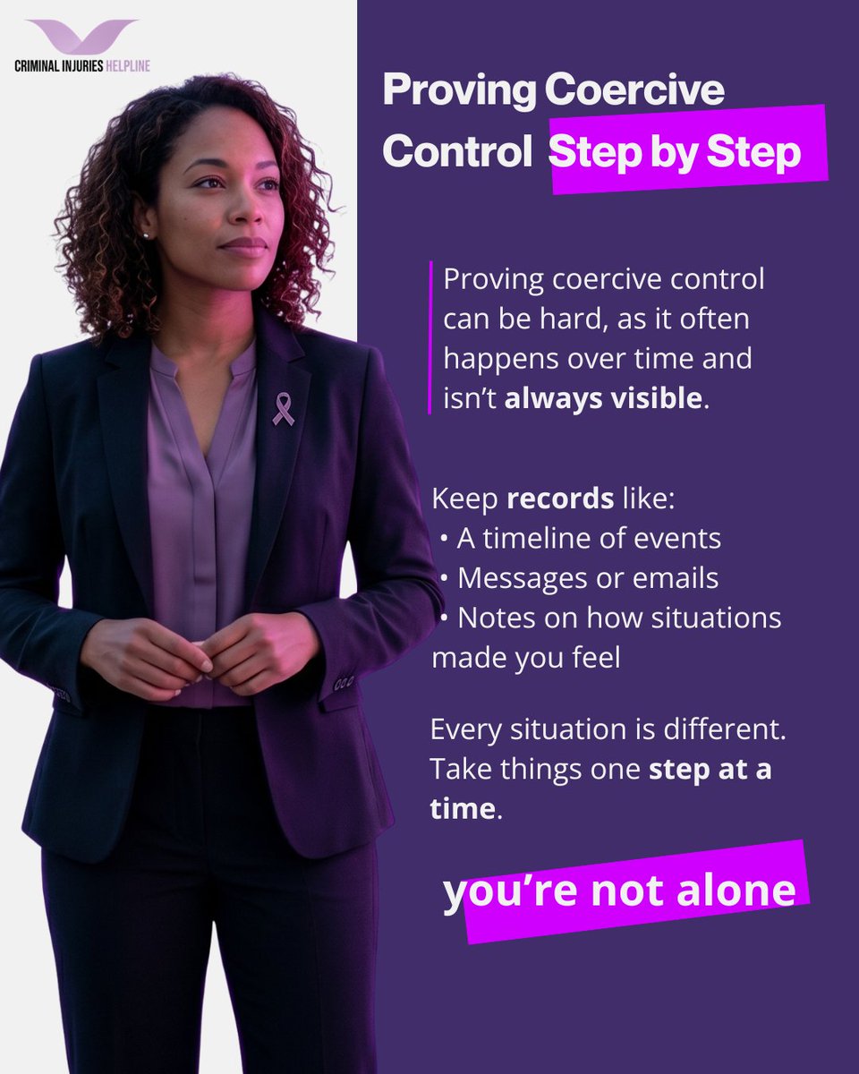 Crim_Injuries's tweet image. Coercive control isn’t always visible… but it leaves traces.

 Keep records. Trust your experience.
 You’re not alone in this.

#CoerciveControl #YouAreNotAlone #KnowYourRights
