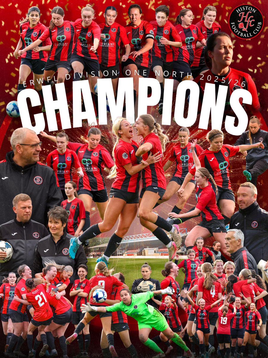 HistonLFC's tweet photo. Invincibles - completed it ✅
Perfect Champions - completed it ✅
Histon Ladies - we only win 💯 
#22from22 https://t.co/8EsKZjTep0