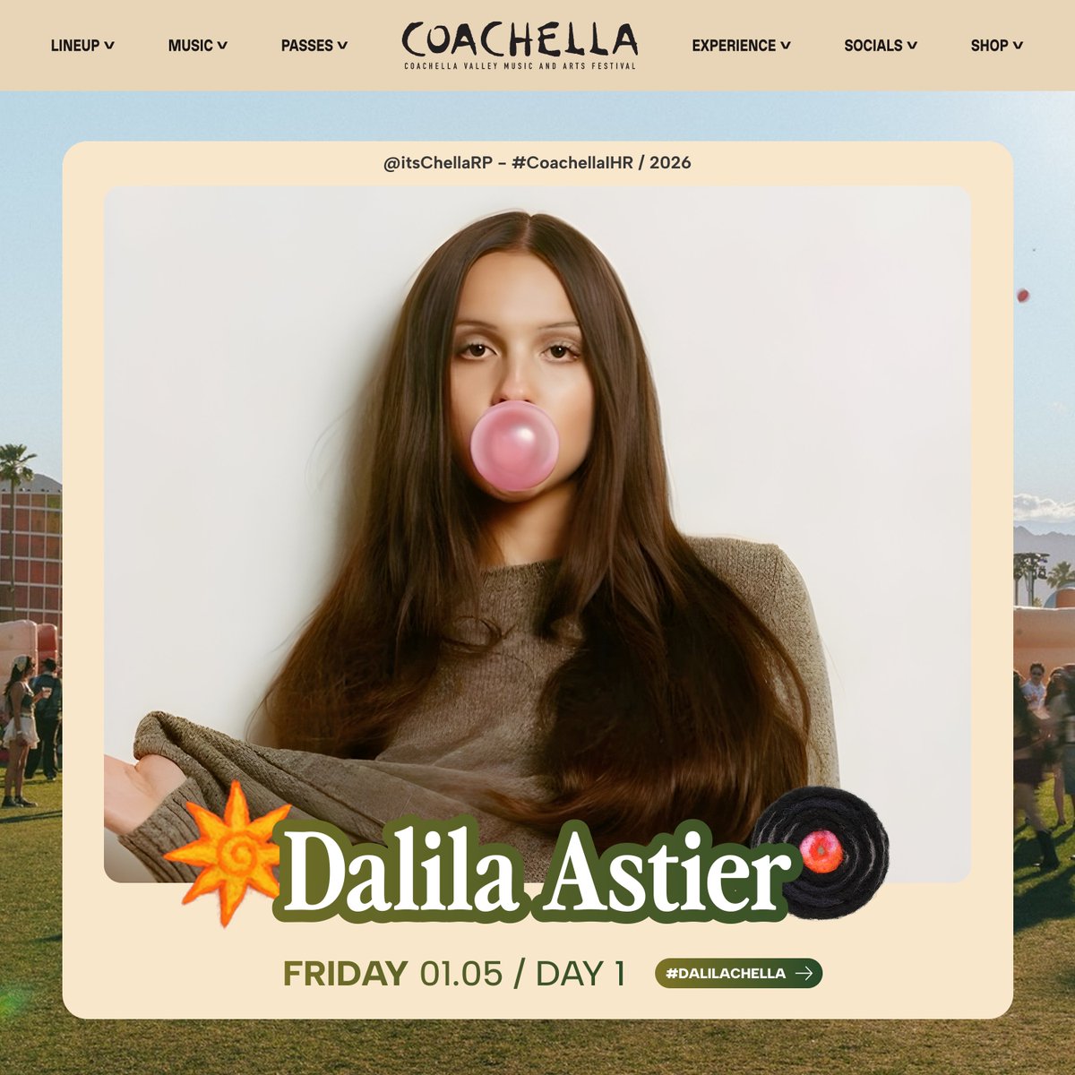 © #𝖢𝗈𝖺𝖼𝗁𝖾𝗅𝗅𝖺𝖨𝖧𝖱!
،🌴﹕（  𝖭𝖾𝗐 𝗉𝗈𝗌𝗍  ）
𝖲𝗂𝗍𝖾 / 𝖫𝗂𝗇𝖾𝗎𝗉 ˒ 𝖯𝖾𝗋𝖿𝗈𝗋𝗆𝖾𝗋𝗌

Found your new favorite set for the weekend. Dalila Astier is coming live next friday! #Dalilachella 🌴