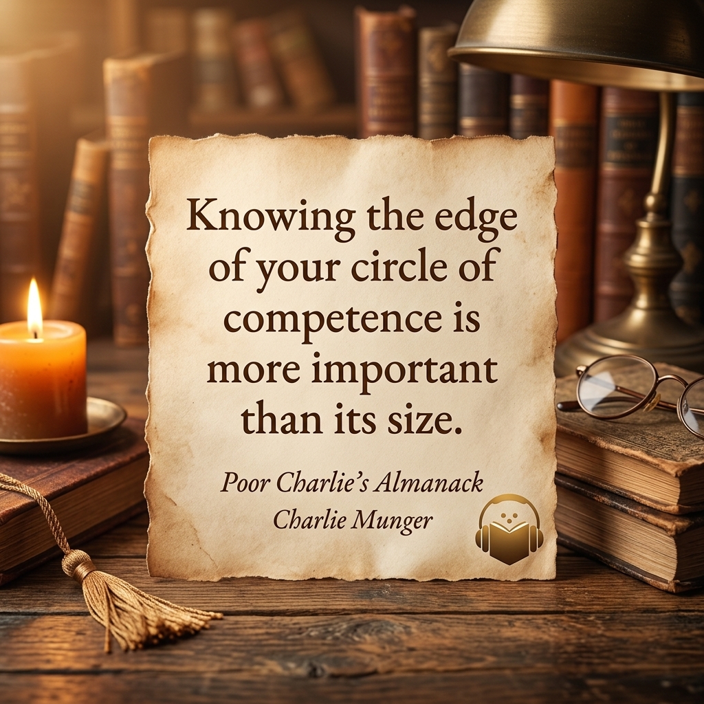 kairosity_app's tweet image. You don't need to be a genius.
Just be honest about what you're bad at 🎯

📖 "Knowing the edge of your circle of competence is more important than its size."

— Poor Charlie's Almanack by Charlie Munger

#BookQuotes #SelfHelp #PersonalGrowth