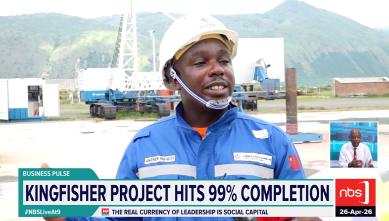 The China National Offshore Oil Company, CNOOC, which is in charge of the Kingfisher oil field exploration, has assured Ugandans that they are at 99% progress to realising the first commercial oil drop. 

<a href="/AlansMwesigwa/">Alanz Mwesigwa</a> 

#NBSLiveAt9 #NBSUpdates