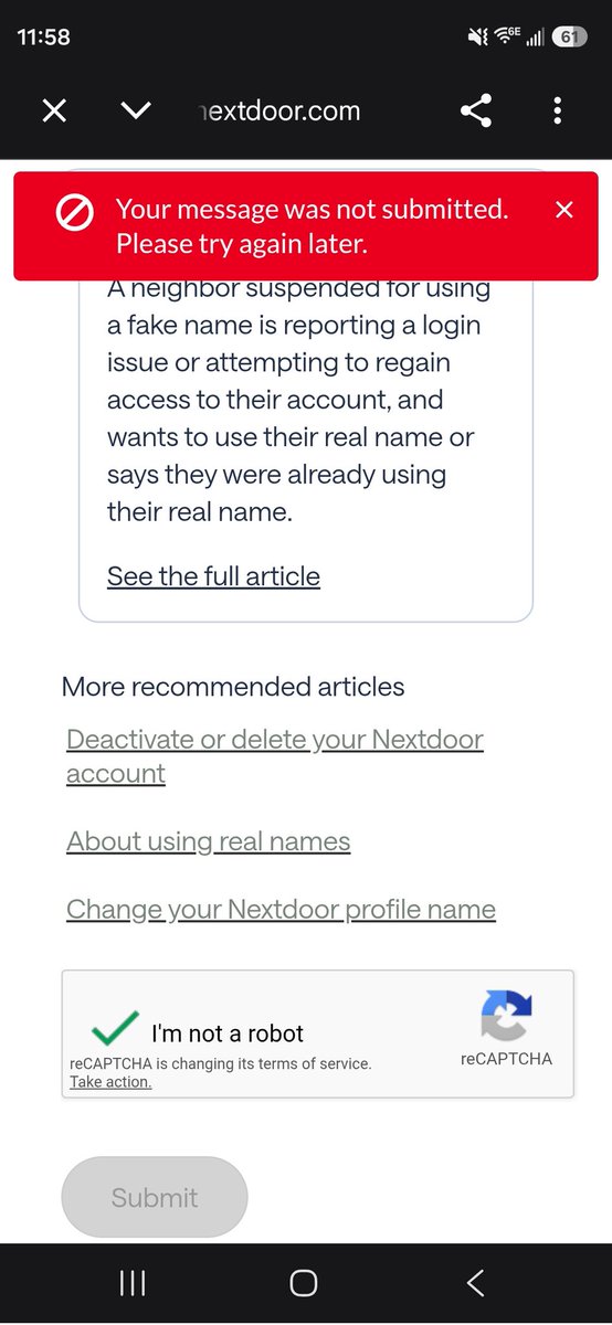 dump_tcp's tweet image. @Nextdoor #app #apple #android nice website doesn't even work on submitting reports can't even delete my account also making it mandatory to use first and last name on my profile is insane how to get doxxed 101 also so many scammers on you're app 2 people failed at scamming me