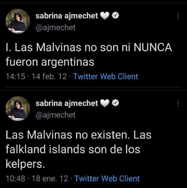 Sabrina ajmecht sionista cómplice de GENOCIDIO Israeli sobre el pueblo palestino en Gaza andate de mi país hdrmpt . Los argentinos pagamos  con nuestros impuestos tu banca en el congreso para que ? Para que defiendas nuestra Patria y no a los ingleses maldita sionista.