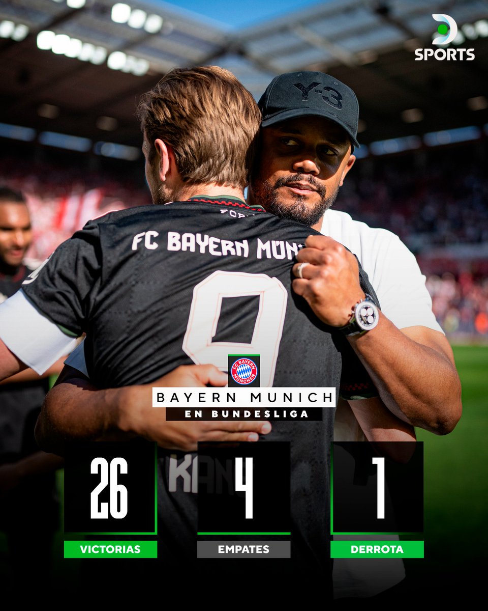 DSports's tweet image. ¿EL MEJOR DT DE EUROPA EN LA ACTUALIDAD? 🤔

🏆 Vicent Kompany ha tenido un temporadón con Bayern Múnich, equipo que ya se adjudicó con la Bundesliga 2025/26 y está en semifinales de #Champions League.

🤯 Además, solo suma dos derrotas en lo que va de la temporada.