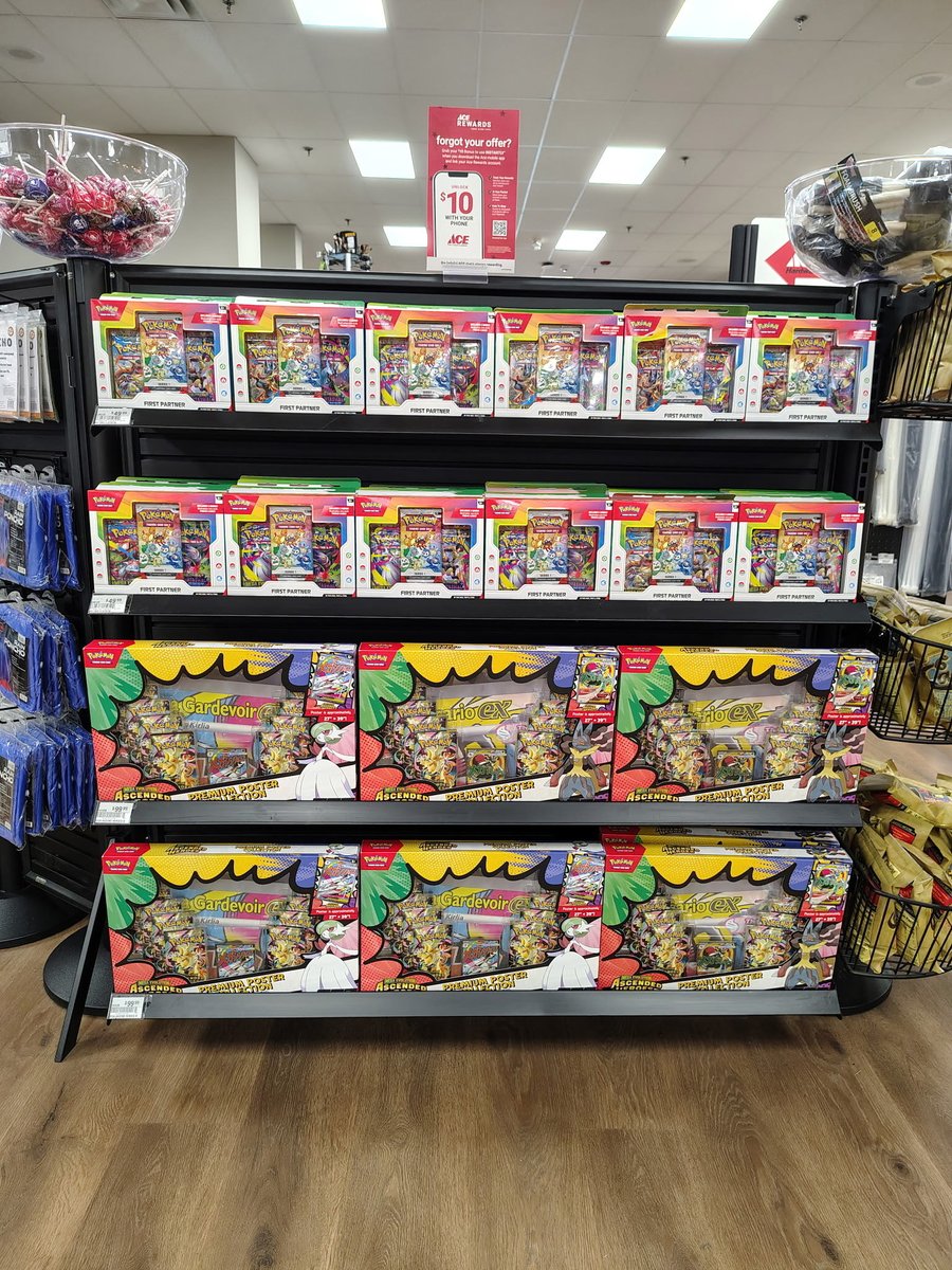 curtsace's tweet image. Exciting news! 🧩 New Pokémon arrivals are now in stock! 🛍️ Who’s your favorite? Share with us! #Pokemon #NewArrivals #AceHardware