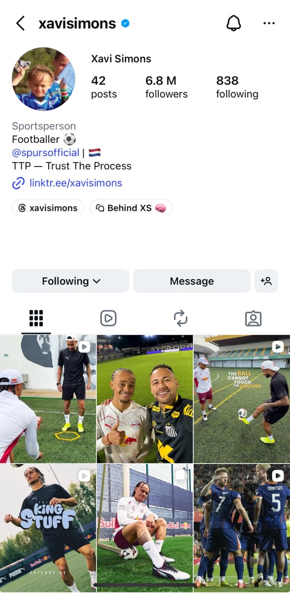 SpursArmyTweets's tweet image. Xavi Simons has DELETED all #thfc-related posts from his Instagram. 📲👀