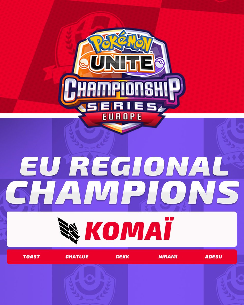 After an INSANE weekend, <a href="/KomaiEsport/">KOMAÏ</a> are your EU Regional Finals Champions! 🏆

Congratulations and best of luck at the World Championships!

#PokemonUNITE | #UNITEesports