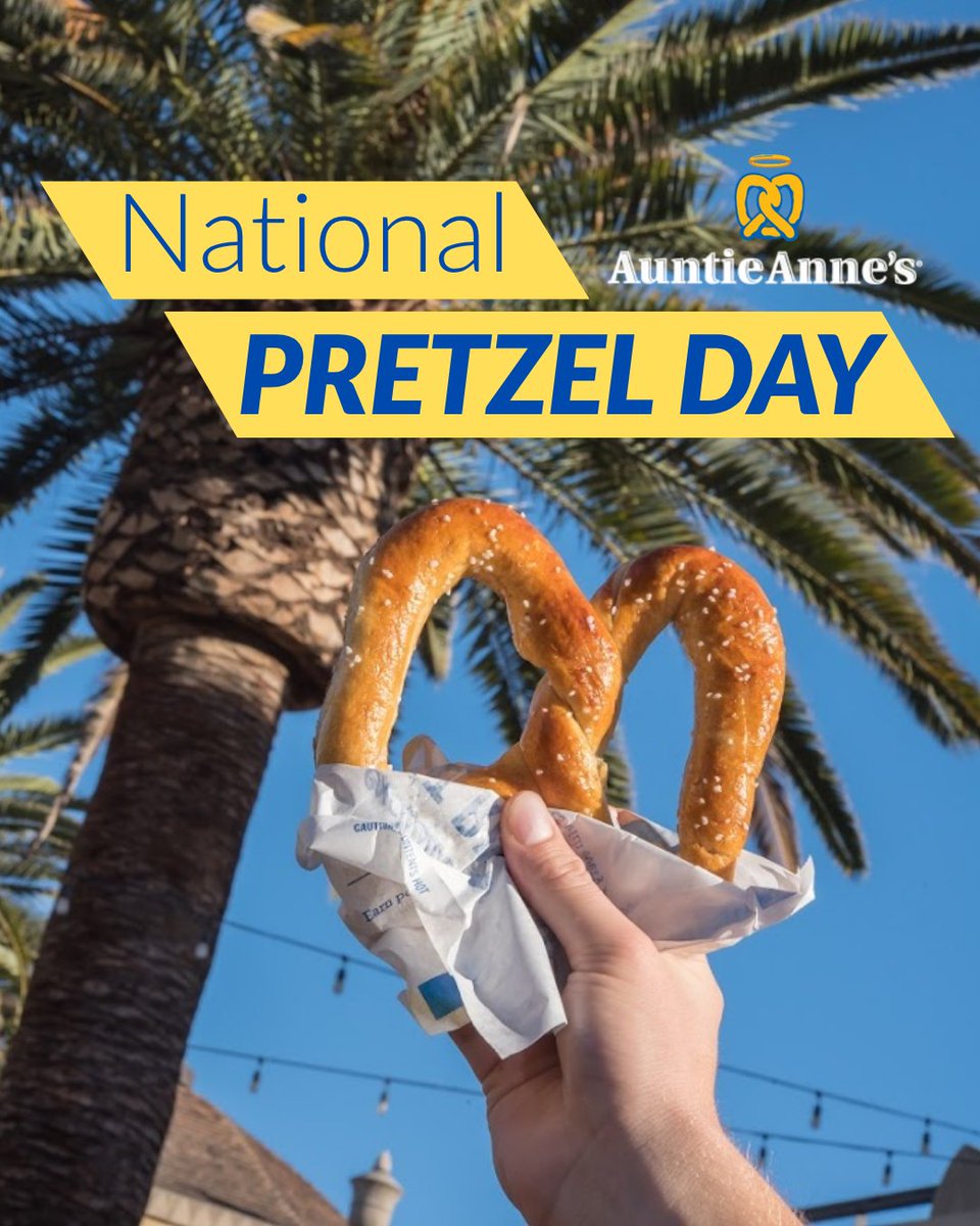 citadel_outlets's tweet photo. Celebrate National Pretzel Day at Auntie Annes with a FREE pretzel! TODAY, April 26th! https://t.co/6R35x3PLUj