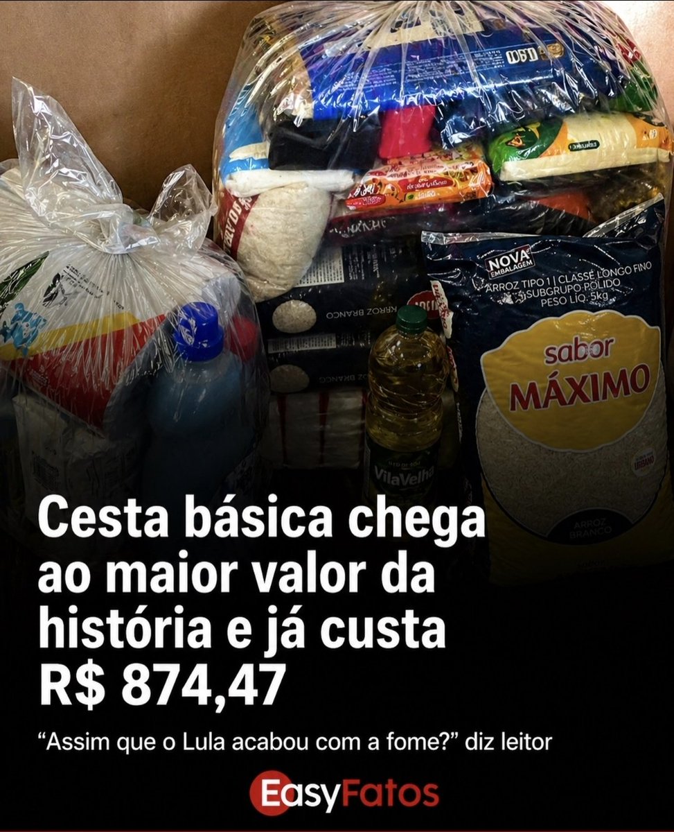 Gracecoutinho63's tweet image. Direita segue direita #sdv 
Precisamos nos unir para resgatar o Brasil. 
Povo nas ruas já até cair todo governo esquerdist@
Mais um episódio de Lula recordista 
CESTA BÁSICA O MAIOR VALOR DA HISTÓRIA  R$ 874,47
Lula desgraça e destruição