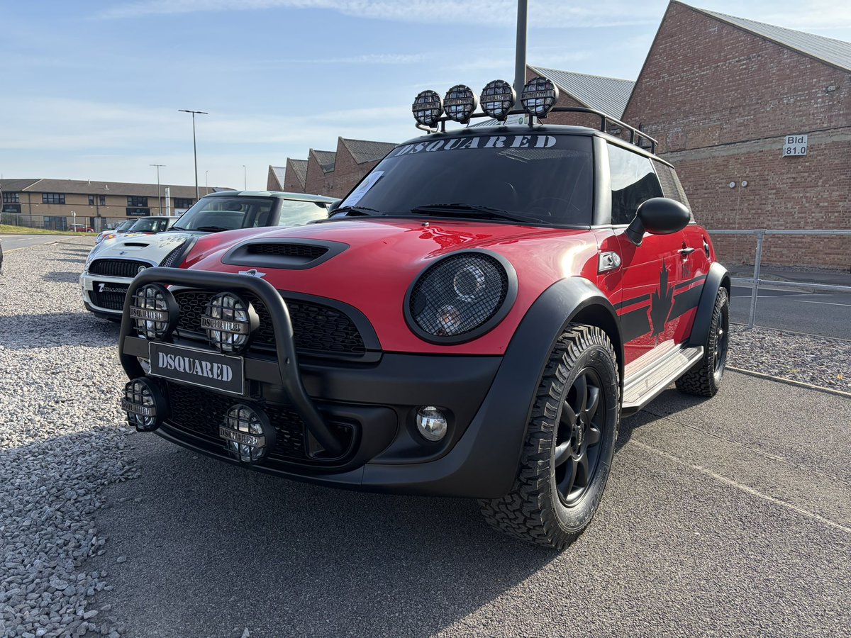 miniphernalia's tweet photo. 25yrs ago today the 1st of the #BMWMINI left the production line at the #Cowley Oxford. This car was created by #Dsquared in 2011 and is called the Red Mudder, if you like this sort of thing - https://t.co/ftnBKDci5W https://t.co/XYfWKcH4yS