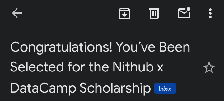 savvi__d's tweet image. I'm excited to share that I've been selected as a beneficiary of Nithub×DataCamp Scholarship!

I'm looking forward to learning and making the most of this opportunity.

Thank you @nithub_lag and @DataCamp for making this possible!

#Data #DataCamp #learning #nithub