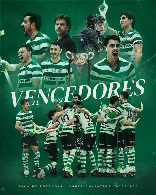 Sporting conquista a Taça de Portugal em Hóquei Patins pela segunda vez consecutiva 🦁