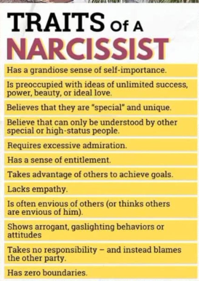 CookieKL's tweet photo. #Narcissist #GodComplex 
👇👇👇💯💯💯💯👇👇 https://t.co/mQ3BRNTCap
