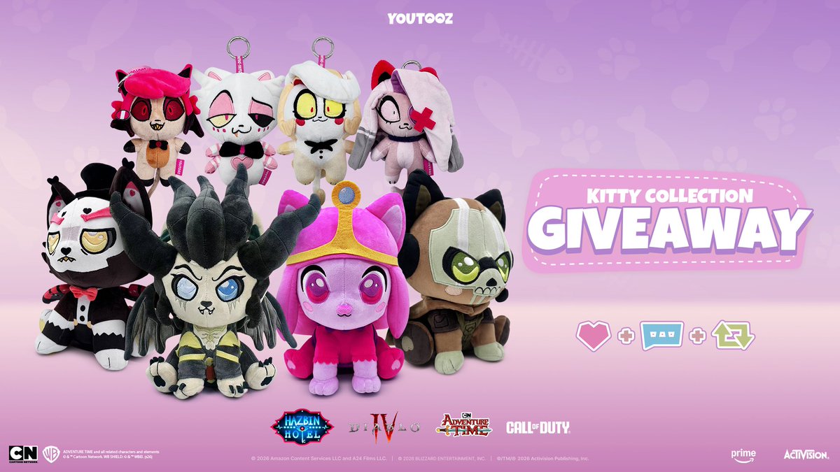 🐱 KITTY COLLECTION GIVEAWAY 🐱

to win the kitty plushie of ur choice 👉 retweet this post, like it and then comment KITTY with any cat gif 😼

5 winners announced april 28th when the collection meows 🐈 goodluck pussies