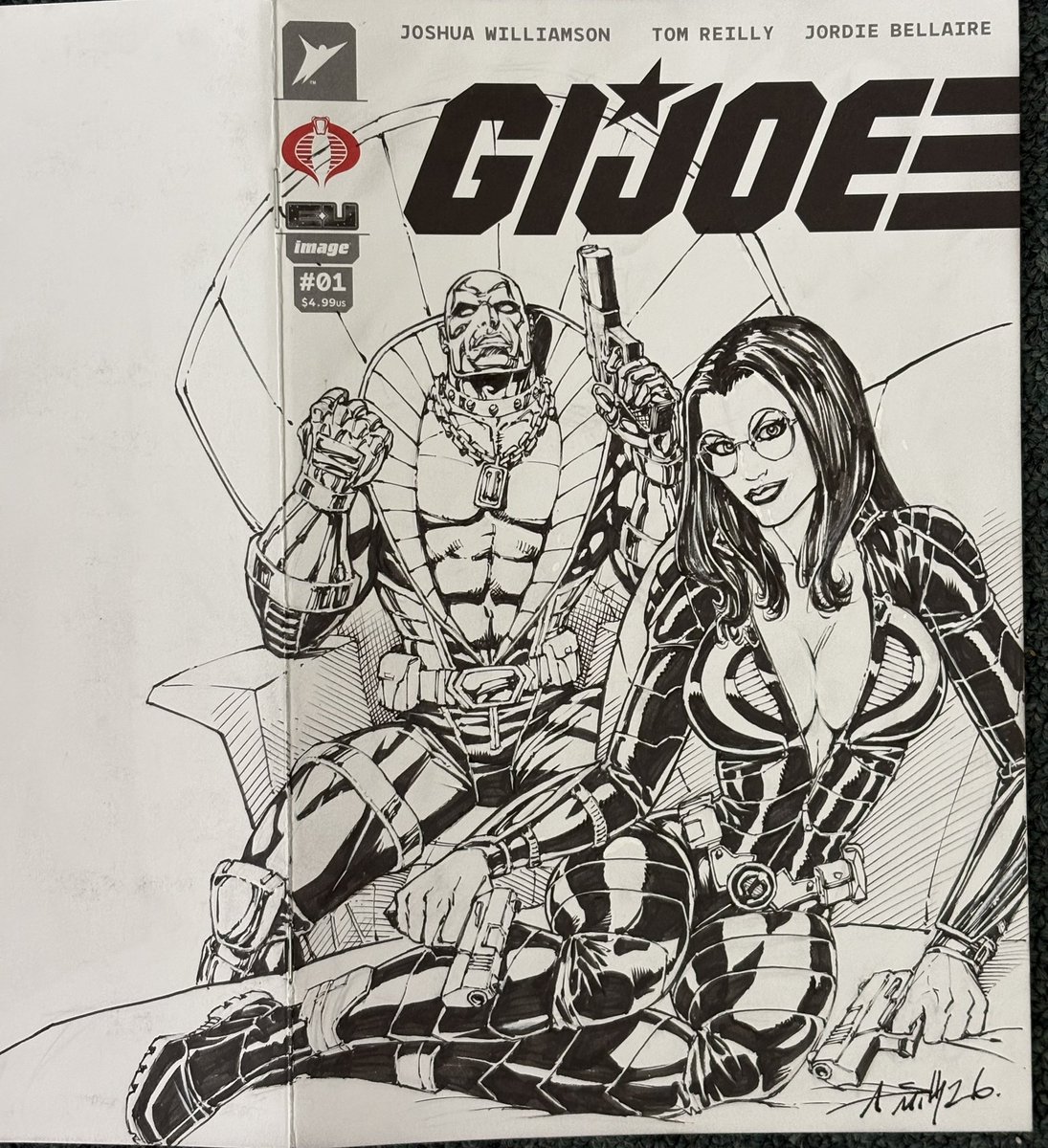 andysmithart's tweet image. Meant to post this final art yesterday but just forgot. Still need to scan it and clean it up some. #gijoe @Skybound @RobertKirkman