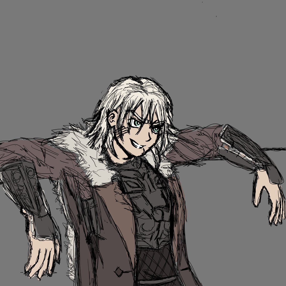 C1Ion1's tweet photo. Fantasy mercenary leader sketch. https://t.co/KxdB4hRcN8