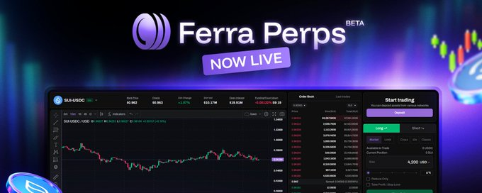 FerraArmy's tweet photo. FULL GUIDE FOR PERS ON @ferra_protocol 
How to Use Ferra Perps on Sui?   

1. Go to https://t.co/OVP2Jz3Bkq  
2. Connect your Sui wallet  
3. Deposit USDC (or any supported asset)  
4. Pick your market: Oil, Gold, Stocks, FX or Crypto  
Choose leverage up to 50x & open your position

Super smooth CEX-like experience with only 0.065% fees.  

Trade any direction, earn Perps Points on every trade (win or lose), plus Guild cashback & referrals.  Beta live — start trading now and give us feedback! 

Let’s get it fam  @ferra_protocol