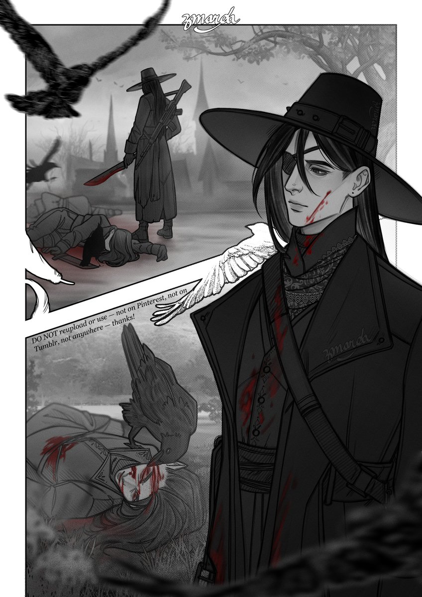 zmarqa's tweet photo. Deference 🩸 (Obsequium RETOLD) • #huacheng is a vampire hunter here, and his vampire bf #xielian is waiting for him at home:) // #tgcf #hualian

more pages are available for pvtrons! https://t.co/X15te6GGfk