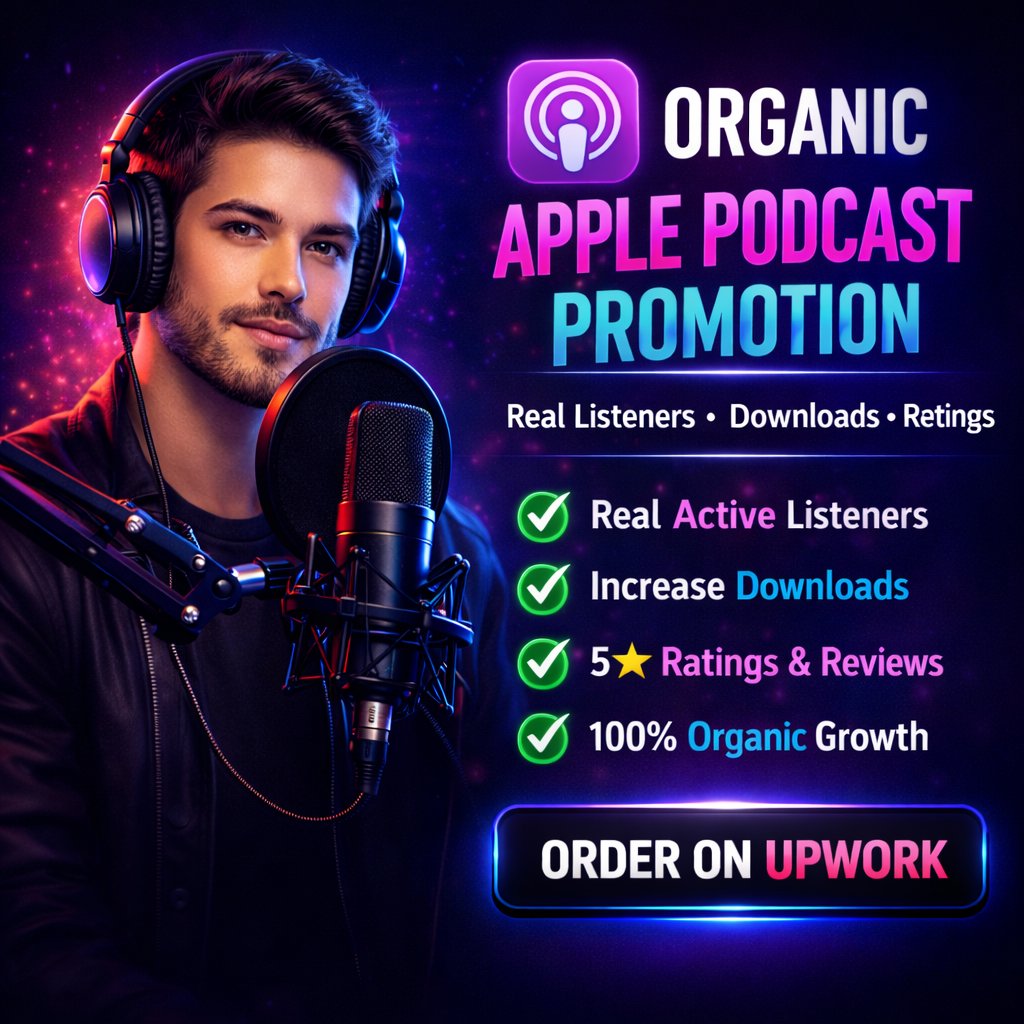 FreelancerEm0n9's tweet image. ORGANIC APPLE PODCAST PROMOTION
Real Listeners • Downloads • Ratings
📷 Real Active Listeners
📷 Increase Downloads
📷 5★ Ratings &amp;amp; Reviews
📷 100% Organic Growth
📷ORDER ON UPWORK: 
#GrowYourPodcast
#applepodcasts
#weeklychallenge
#PodcastSuccess
#podcastpromotion