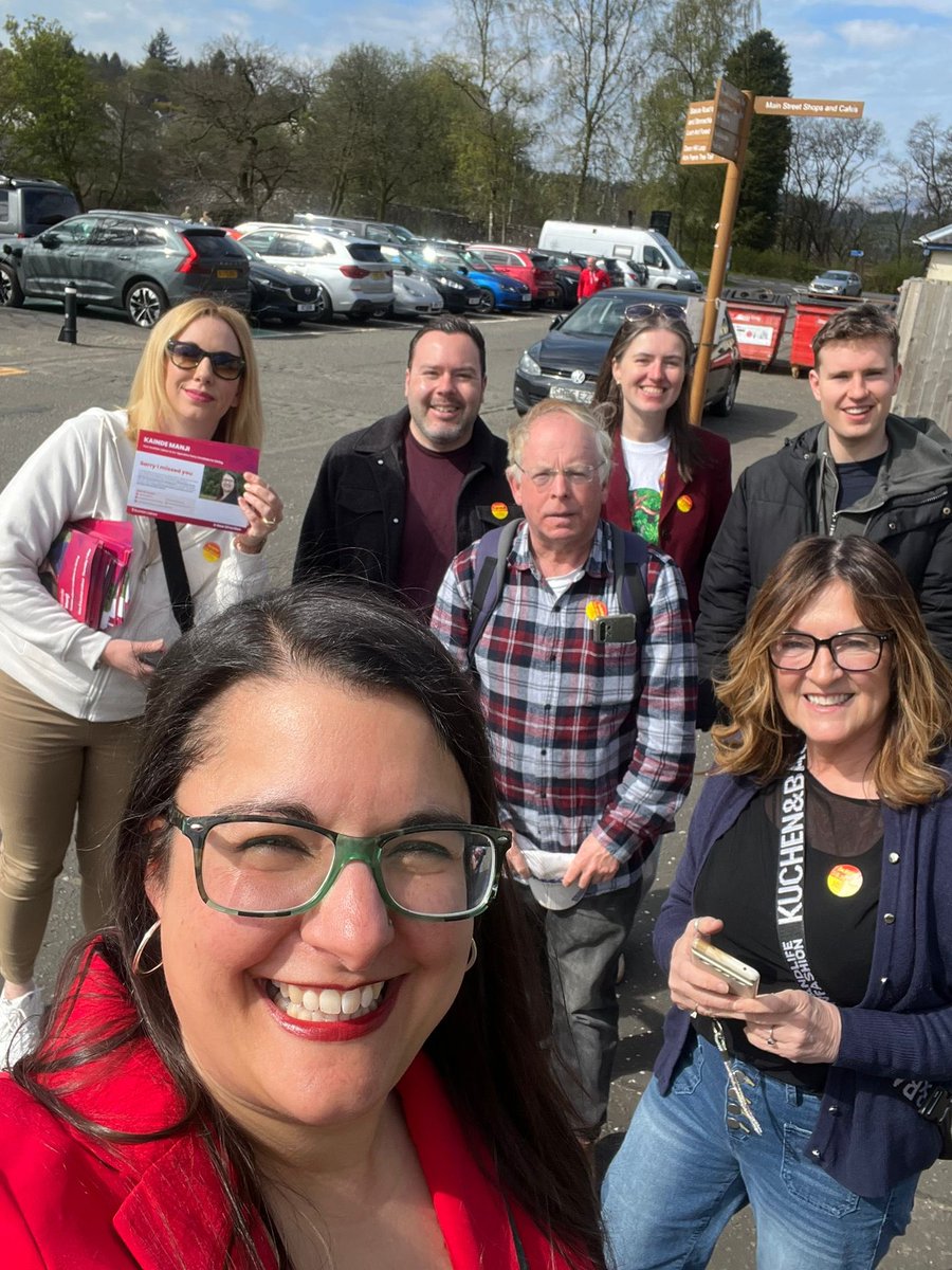 LabourStirling's tweet photo. A positive day speaking to people in Aberfoyle and Gartmore. 

They want more childcare, small businesses support, fit for purpose mental health support and better access to services in rural communities.

Only @KaindeManji and @ScottishLabour can deliver change on May 7th 🗳️ https://t.co/xFB8a7WJAi