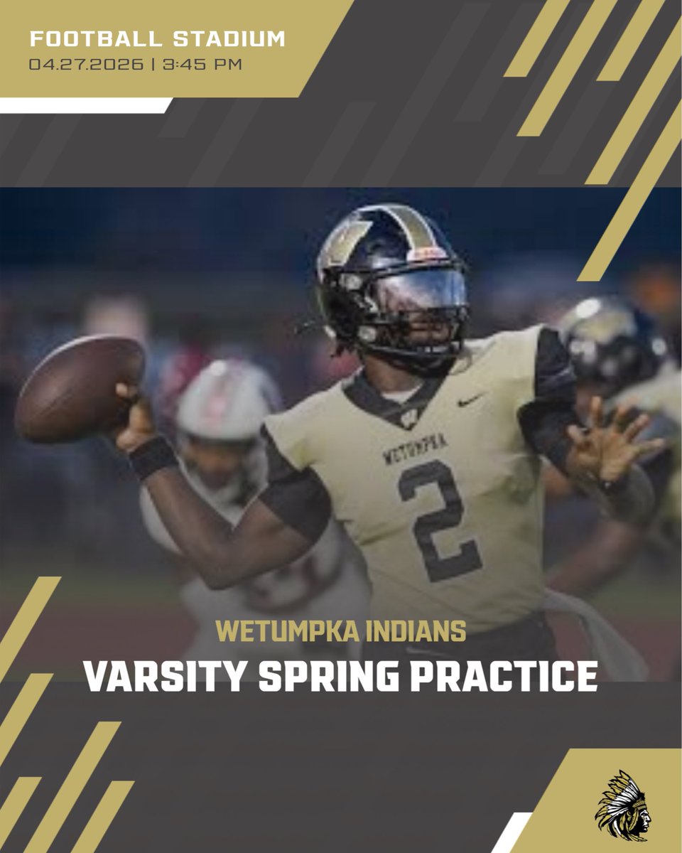 we2_football's tweet photo. 🔥 HERE COME THE INDIANS Varsity Spring Football starts tomorrow! 🏈🏹
#WinTheMoment https://t.co/Ms7s9L3esY