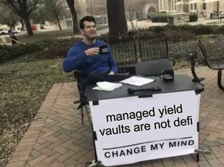 Managed yield vaults are not defi