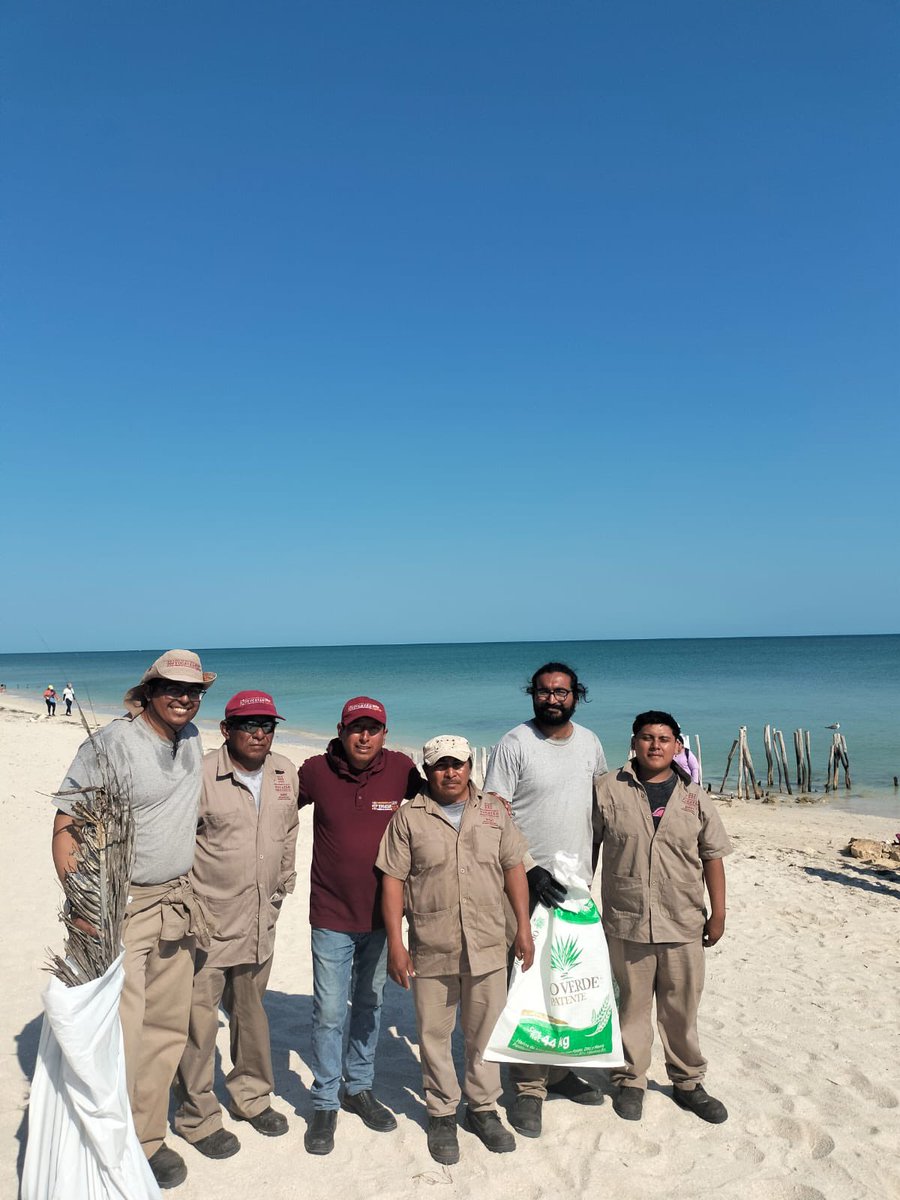 FTorresRivas's tweet photo. Nuestros compañeros de la Gerencia de Conservación e Imagen de la #JAPAY participaron  en la Jornada de Limpieza de Playas en el puerto de #Chelem. Esta actividad, organizada por #CONAGUA, nos recuerda la importancia de mantener limpio nuestro medio ambiente y… https://t.co/Z9ddfHTJ10
