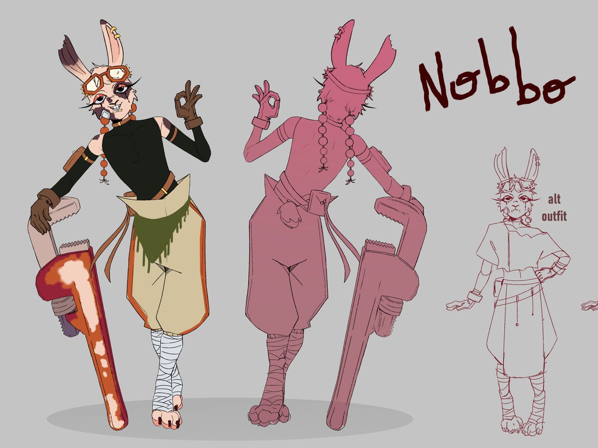 kerothestray's tweet image. También hice 1 liebre twink que vive en una zona steampunk! le dicen Pips

#oc #dnd #harengon