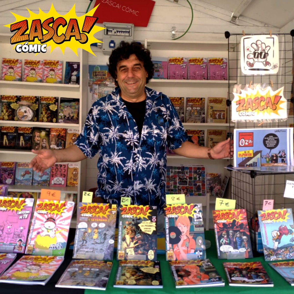 ComicsZasca's tweet photo. Este fin de semana hemos estado en la Feria del libro de Ajalvir (Madrid). Sábado 25 y Domingo 26 de abril. En Plaza de la Villa  @feriadellibrodeajalvir con nuestros "zascas" caseta nº12,  horario de 11 a 15h. y de 17 a 20h.
Con @javierraiz y @al.blan.ko
https://t.co/F3whwtnh1Y https://t.co/vYRRDomoM9
