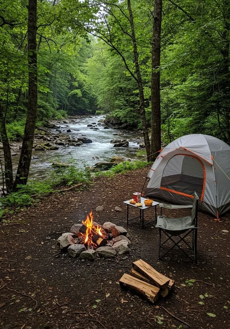 The morning air smells better when you're camping