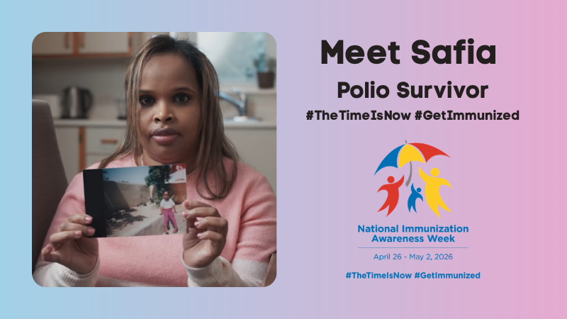 ImmunizedotCa's tweet image. Safia contracted polio when she was a child. Despite the illness dramatically changing her life, Safia uses her voice to advocate for vaccines | Learn more: youtube.com/watch?v=xJTFnS… #TheTimeIsNow #VaccinesWork #VaccinesSaveLives #GetImmunized #polio #NIAW2026