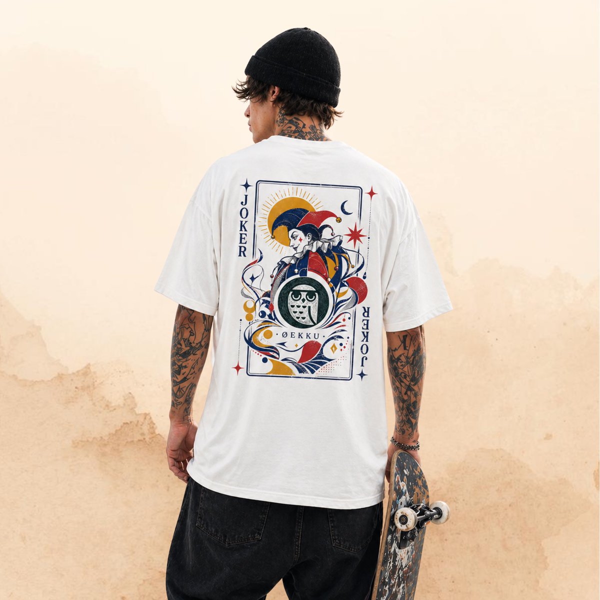 oekku's tweet image. Some days I’m the Joker.  
Some days I’m the Panda.  

Either way — I’m not here to behave.

Check out our new #streetwear #shirt 

oekku.shop/products/mens-…

#skateboard #snowboard