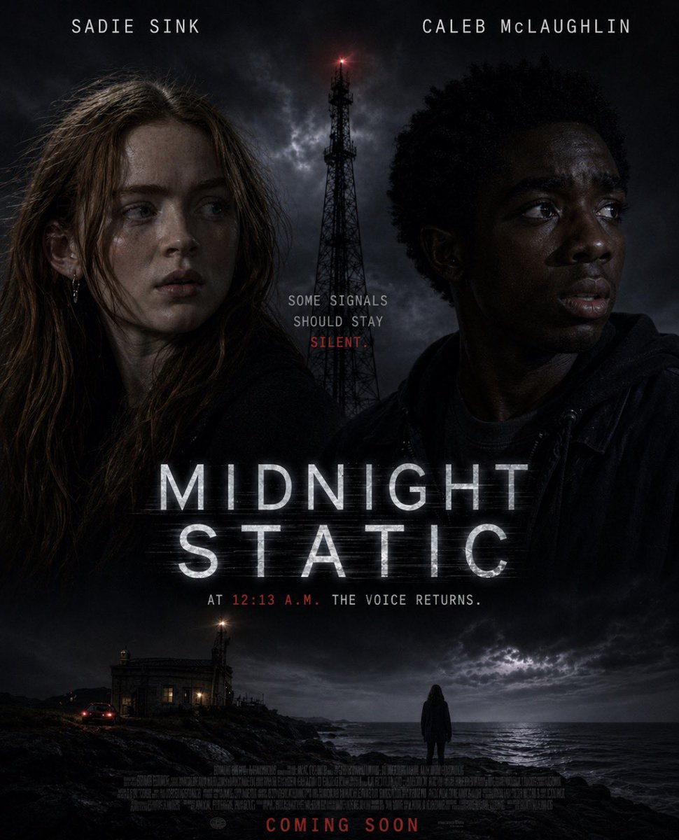 Starpster2's tweet photo. Midnight Static #sadiesink #calebmclaughlin #movieposter #design #graphic https://t.co/Qd5hADfDcO