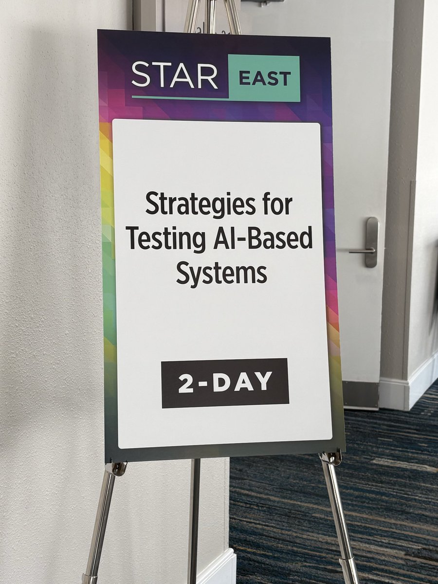 Coveros's tweet image. #STAREAST pre-conference training is underway and students are digging into testing AI-based systems, AI for leaders, agile test automation and many other topics. #softwaretesting #qualityassurance #techconference