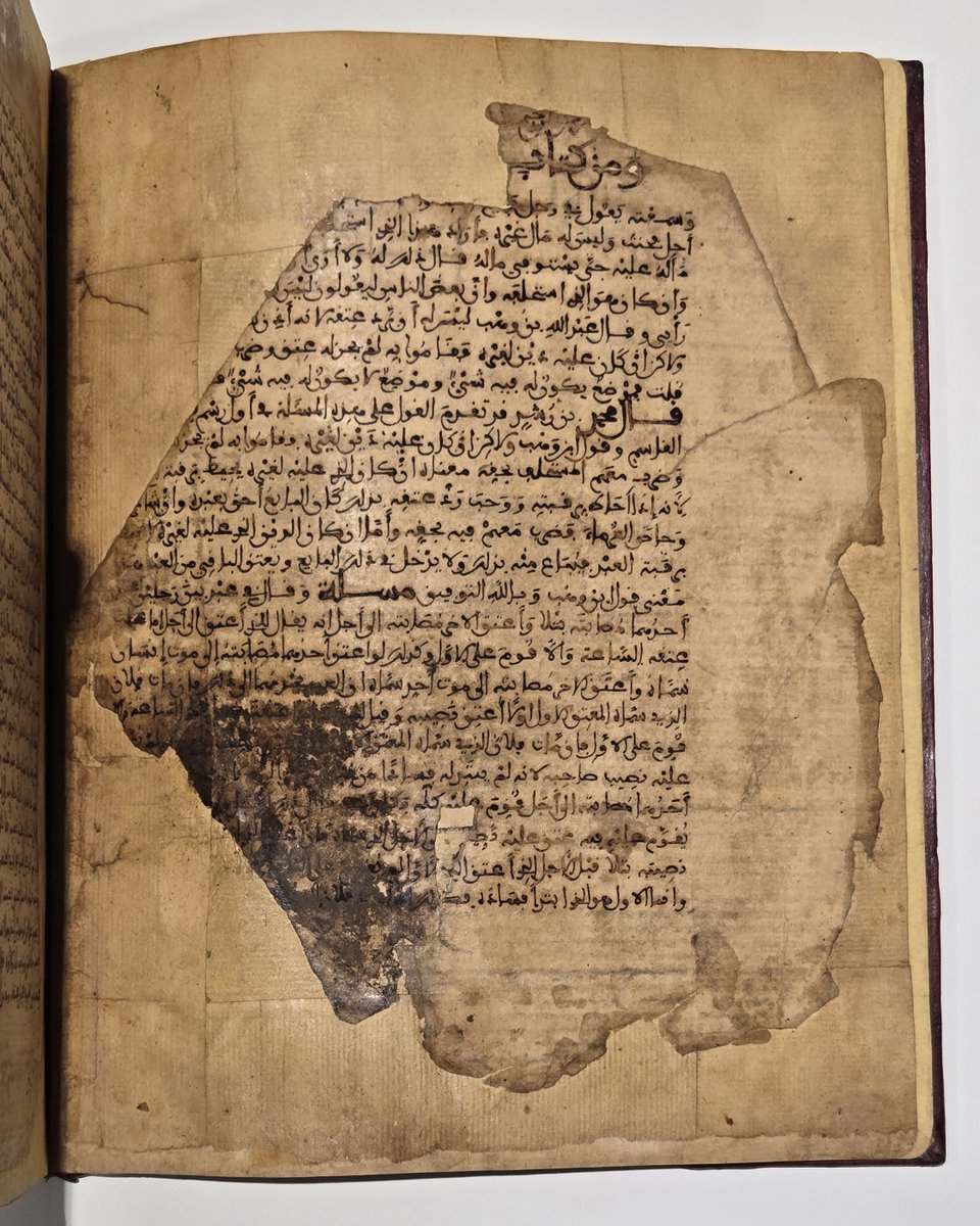 eqtna's tweet photo. مخطوطة أندلسية على ورق اسباني فاخر للجزء الثالث عشر من البيان والتحصيل لابن الرشد -الجد- من القرن السادس او السابع الهجري / الثاني عشر أو الثالث عشر ميلادي https://t.co/4F9JkxqfnM