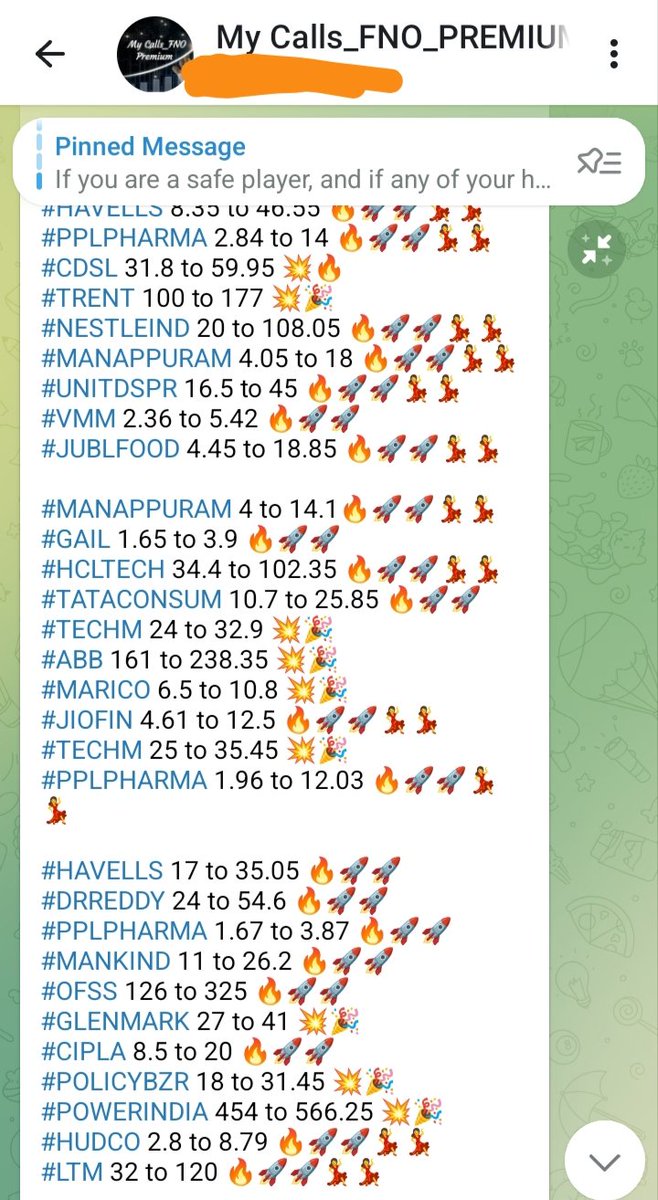 MycallsTrading's tweet image. The success rate of our Last Week's FNO Call Suggestion was 81.72% 🔥🔥😍😍💥💥

#OptionsTrading #FNO #PROFIT
#sharemarket #nifty #StocksToBuy #stocksinnews

Follow us on Telegram @ t.me/TojoinMycalls