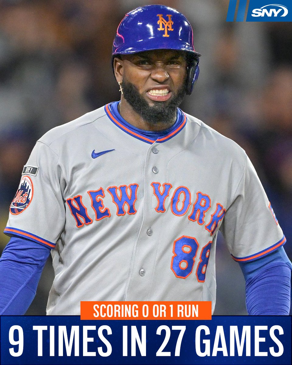 The Mets have scored 0 runs or 1 run in one-third of their games this year, with their 9 times logging those run totals being the most in baseball

They have scored the second-fewest runs in MLB and are now 9-18 on the season