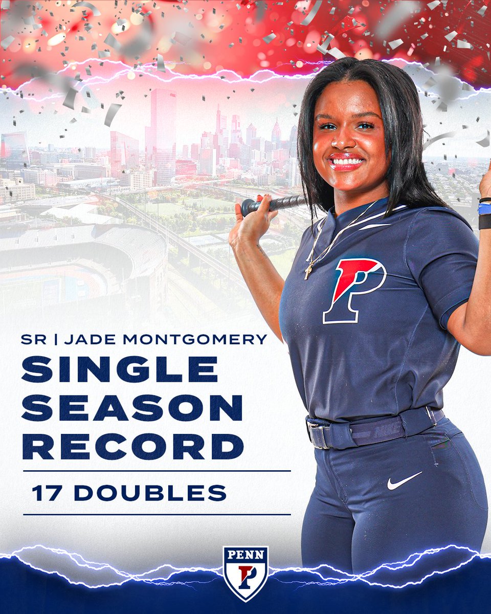 Penn_Softball's tweet image. DOUBLE TROUBLE 💪💪

Jade Montgomery has broken the Penn single season record for doubles in a season after notching her 16th and 17th of the year!!

#FightOnPenn🔴🔵