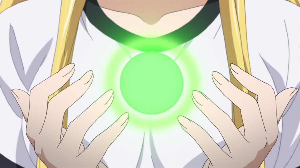 Practicing her demonic powers.